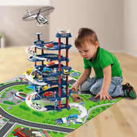 (NET)  Electric Parking Lot Toy with Multi-Layered Vehicles