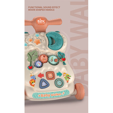 (Net) Multifunction Baby Walker Toddler Trolley Adjustable Sit-to-Stand Musical Educational Walker Baby Balance Walker Kids Toy