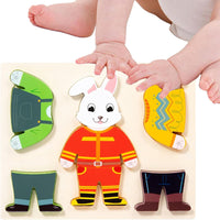 Wooden Dress-up Puzzle Set - Change Clothes Games for Kids