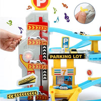 (Net) Car Parking Lot Toys Garage Game Set With Race Tracks For Kids