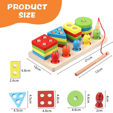 Wooden Bee Clipping Game for Kids | Multi-Colored Learning Toy