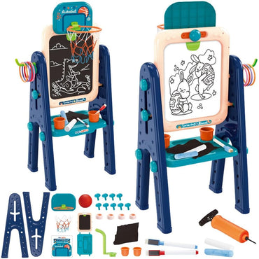 (Net) Multifunctional Double-Sided Basketball Hoop Learning Magnetic Writing And Drawing Board Table For Kids