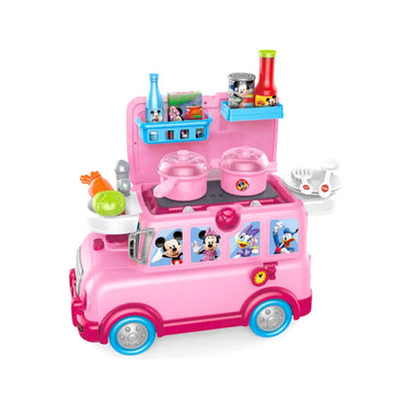 (Net) Disney's Mickey Mouse Dining Car School Bus Set - The Ultimate Adventure Playtime