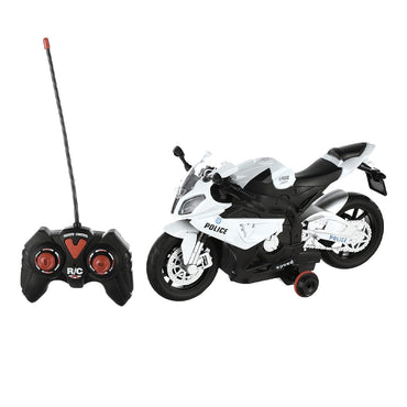 ( NET)  Remote Control Police Motorcycle - Rechargeable