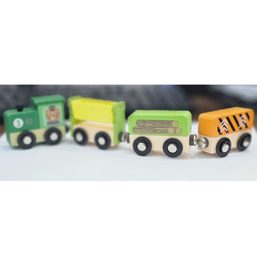 Wooden Train Set With Magnetic Suction Cups