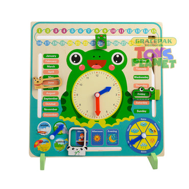 Wooden Multifunctional Calendar Clock