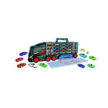 ( NET) Premium Die-Cast Big Truck Transporter with 42 Cars