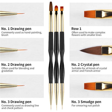 Nail Brush Home for Nail Art UV Gel Brush Nail Accessories Acrylic Fingernails