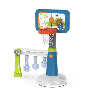 (Net) 2 in 1 Cartoon Basketball Hoop Set - Fun Sports Learning for Kids