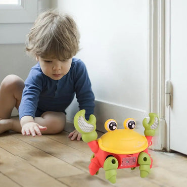 Electric Walking Crab Toy - Funny Lights & Music, Cartoon Design
