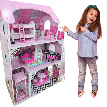 (Net) Wooden Doll house Playset