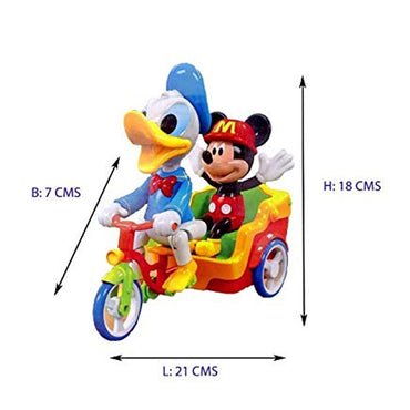 (Net) Mickey and Donald Duck Electric Tricycle Toy - Multi-Color Gift for Kids