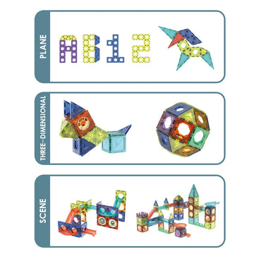 Tempo Toys 40 PCS LED Light Magnetic Building Blocks - Educational STEM Toy Set