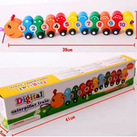Educational Wooden Caterpillar For Number Teaching