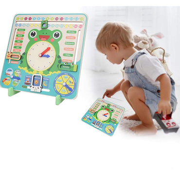 Wooden Multifunctional Calendar Clock