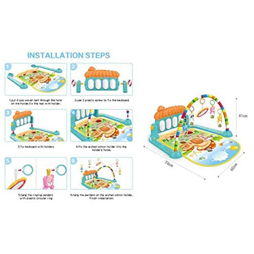 ( NET) Musical Baby Gym Play Mat - Perfect Infant Fitness Rack