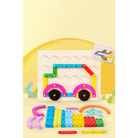 Wooden Interactive Educational Toy: Letters, Numbers, Shapes, and Music / KL1790