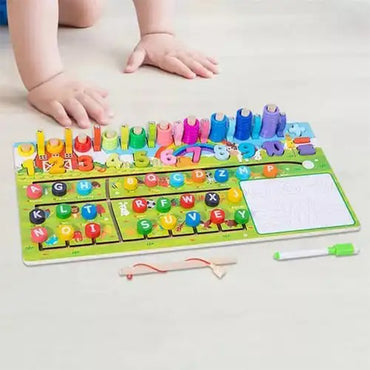 Farm Logarithmic Board With Maze Wooden