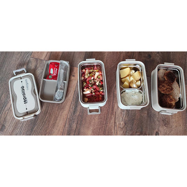 (NET) 1.8L Stainless Steel Leak-proof Lunch Box