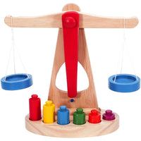 Wooden Balance Scale Toy Math Learning Weighing Scale