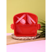 Cute kids French Fries Fried Chicken Container Lunch Box Bento With Spoon Plastic