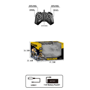 ( NET) Rechargeable Remote Control Truck with Robotic Wheels