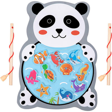 Wooden Board Fishing Game Set - Fun and Educational Toy for Kids