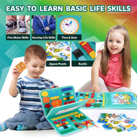 (Net) Sensory Activity Book Clock Design Busy Board