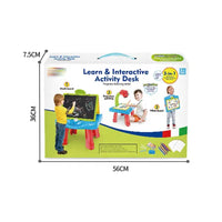 Kids' Magnetic Drawing Table Set with Lamp Projection Light