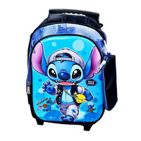 (Net) Stitch Trolley Backpack With Pencil Case
