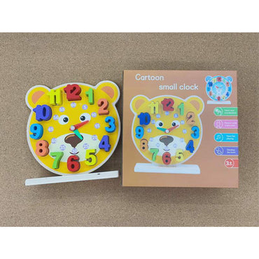 Baby Wooden Clock Design Clock Support Frame - Interactive Cartoon Clock / KL1913