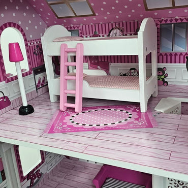 (Net) Wooden Doll house Playset