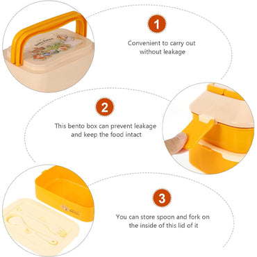 (net) Rabbit Design 2-Layer Lunch Box