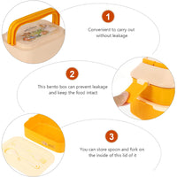 (net) Rabbit Design 2-Layer Lunch Box