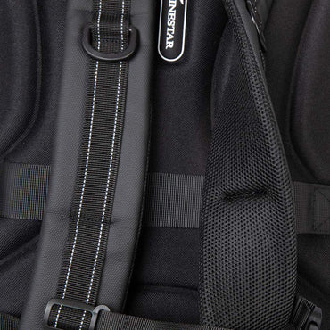 (NET) Black Backpack With Lunch Box & Pencil Bag Set Of 3 Pcs