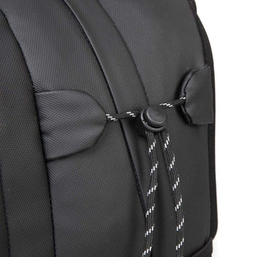 (NET) Black Backpack With Lunch Box & Pencil Bag Set Of 3 Pcs