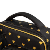 (NET) Heart Shaped Lunch Bag With Bottle Holder Crossbody Lunch Box With 3 Compartments