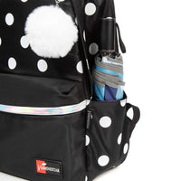 (NET) Backpack Travel School Shoulder Bag Dot Printing Teenage Girl's Bags  Set Of 2 Pcs