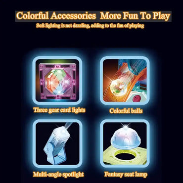 Snaptron Magnetic Tiles Marble Run - 49 pcs with Light Balls