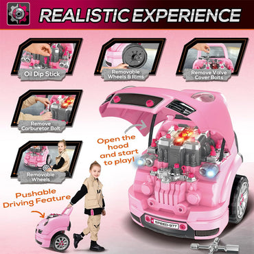 (Net) Pink Toy Engine Truck for Kids - Where Play Meets Learning