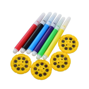 Navy Colored Kids Painting Table with Built-in Projector