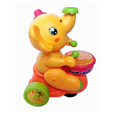 Cute Musician Elephant Toy with Flashing Lights and Music