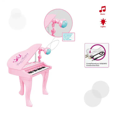 (NET) Children's Simulation Electronic Piano with Microphone