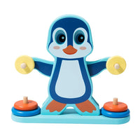 Wooden Penguin Balance Seesaw Game Educational Math Counting Number Board