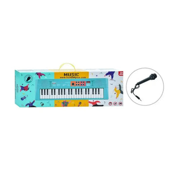 Blue Educational Toy Musical Organ With Microphone