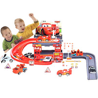 Disney Cars 2 Parking Garage Racing Track Playset for Kids