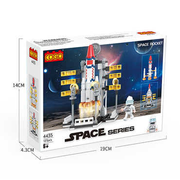 COGO City Space Rocket Blocks Set - Educational Building Toys for Kids