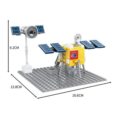 Kids Space Build Bricks Toy - Satellite Landing on Moon