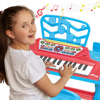 (Net)Electronic Piano Large Set Microphone Chair Piano For Children