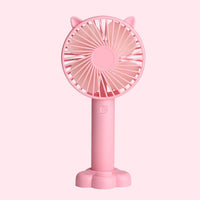 Cute Handheld Fan USB Portable Mini Ultra-quiet Fan Student Office Small Cooling Fan Travel Summer